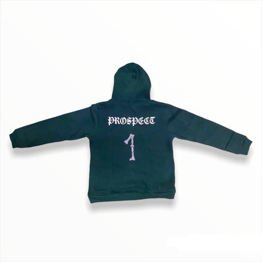 N.1.P Rhinestone Hoodie Evergreen